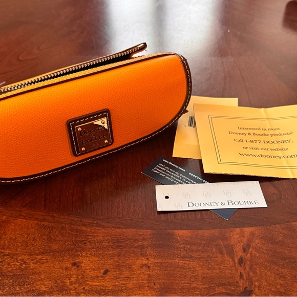 Dooney & Bourke Orange Leather Clutch - Picture 4 of 7